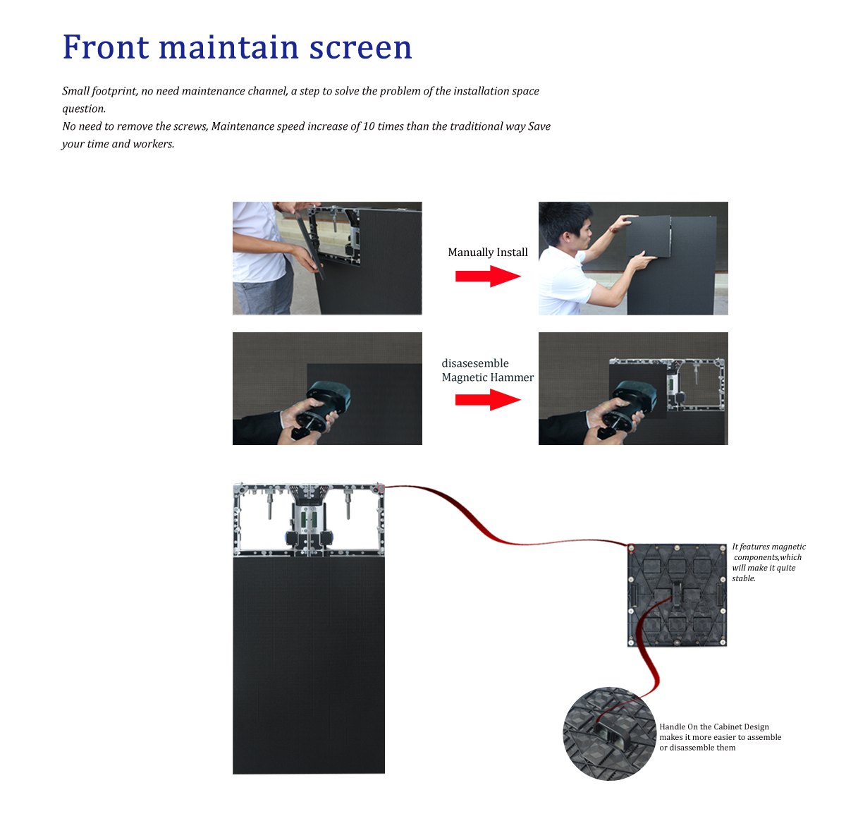P2.97 Front Maintain Large Rental LED Display Screen for Stage ...
